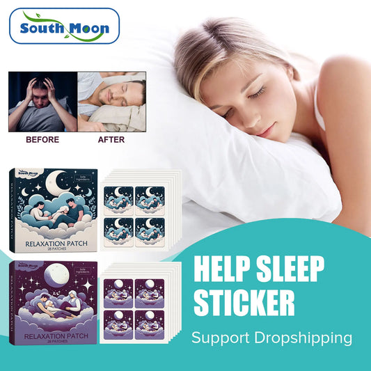 28 South Moon Sleepless Patch Insomnia Therapy Help Asleep Improve Headache Neurasthenia Soothing Mood Anxiety Relax Sleep Plaster