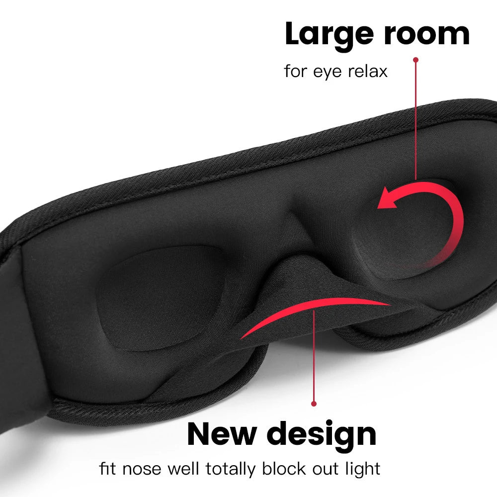 3D Sleep Mask, Light Blockout, Soft and Breathable, Sleeping Aid for Travel and Night Use