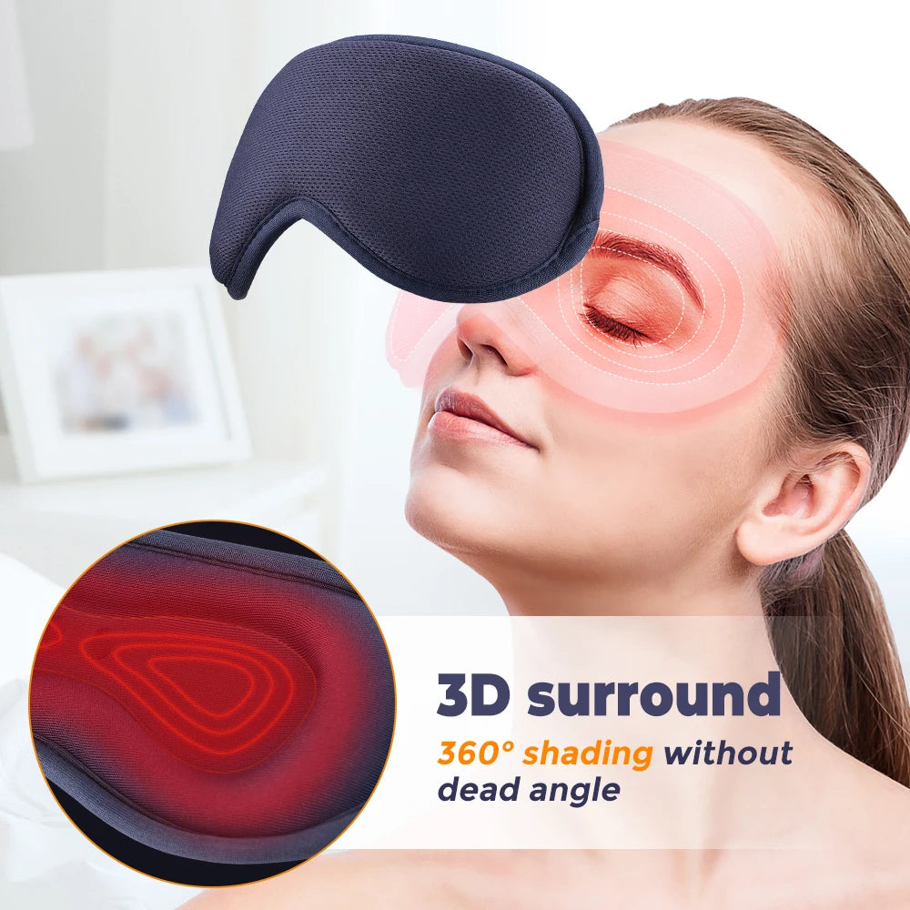 Heated Vibration Eye Massager, Wireless Eye Mask for Strain, Dark Circles, Dry Eye, Fatigue Relief