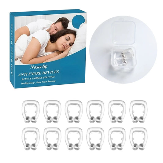Silicone Magnetic Anti-Snoring Nose Clips, Easy Breathe Sleep Aid for Apnea and Snoring Relief