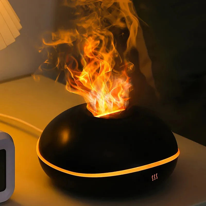 Scent Diffuser with 7-Color LED, Essential Oil Flame Lamp, Ultrasonic Humidifier, Mist Generator