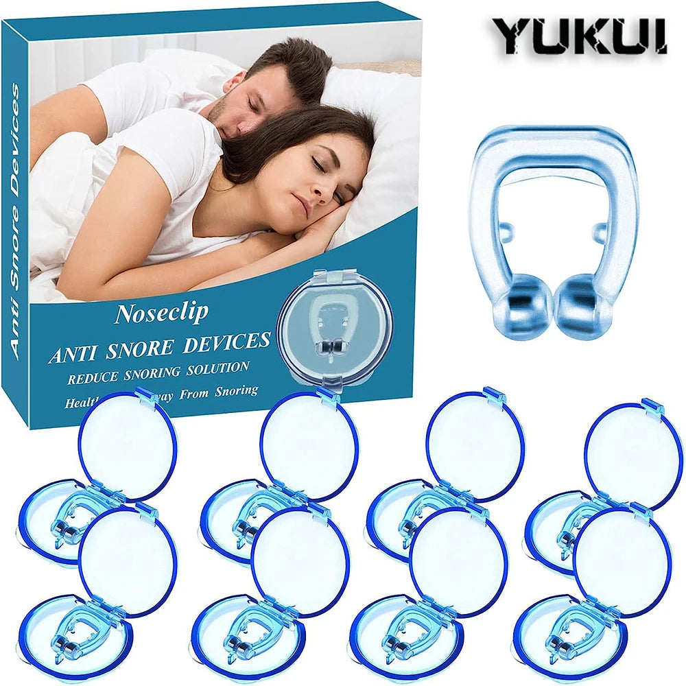 8PCS Silicone Magnetic Anti-Snoring Nose Clip, Easy Breathe Sleep Aid for Apnea and Snoring Relief