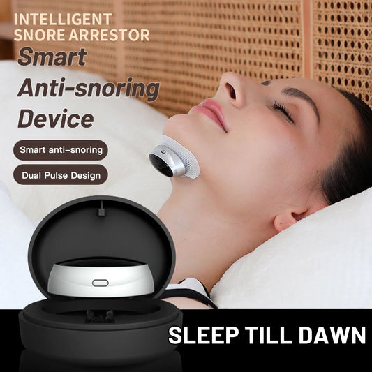 Smart Throat Anti Snoring, Device Snore Stopper Stop Snoring, Device Intelligent Throat Pulse Stop Snoring, Device Sleep Instrument Electric Snoring Corrector