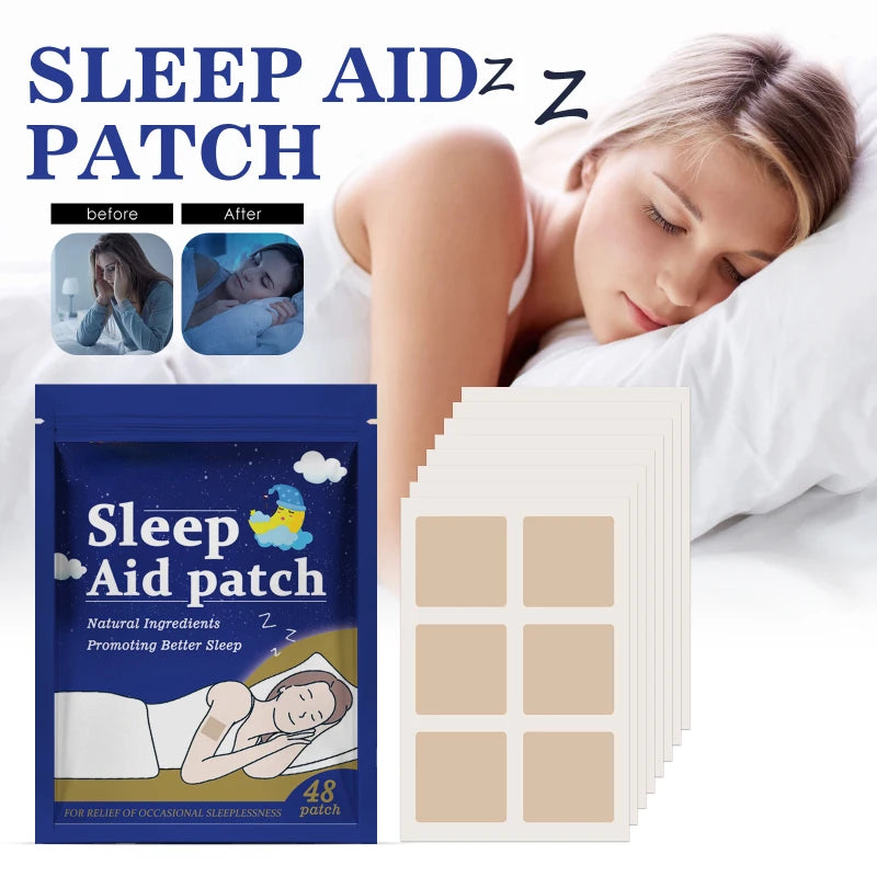 48 Sleep Patches for Adults Extra Strength - Fast Acting, 100% Natural Ingredients, Skin-Friendly & Easy to Apply, Apply Before Sleeping, for Men and Women